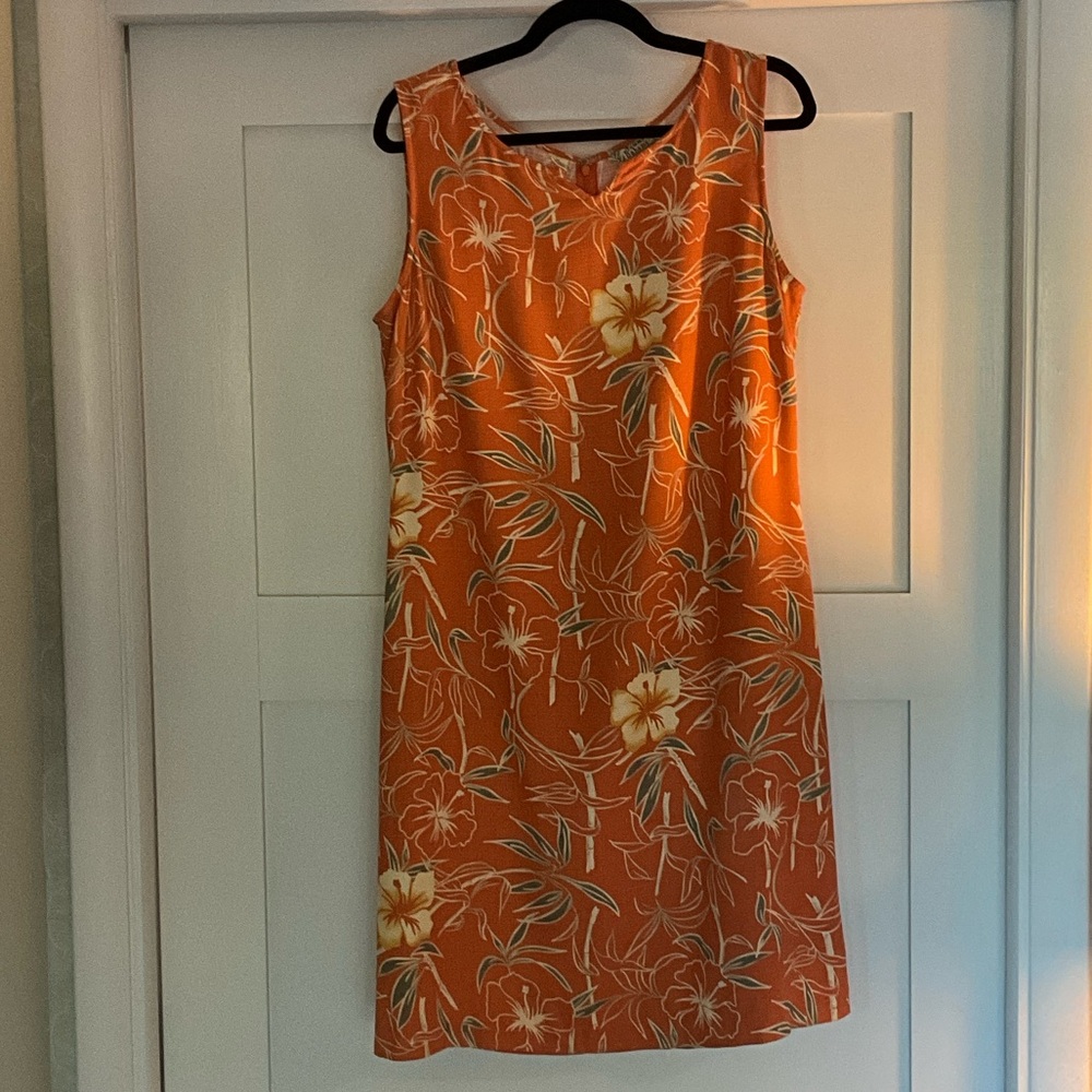 Tommy Bahama Orange Floral Midi Dress